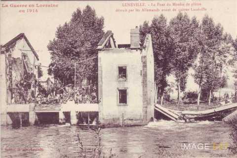 Pont de moulin détruit (Lunéville)